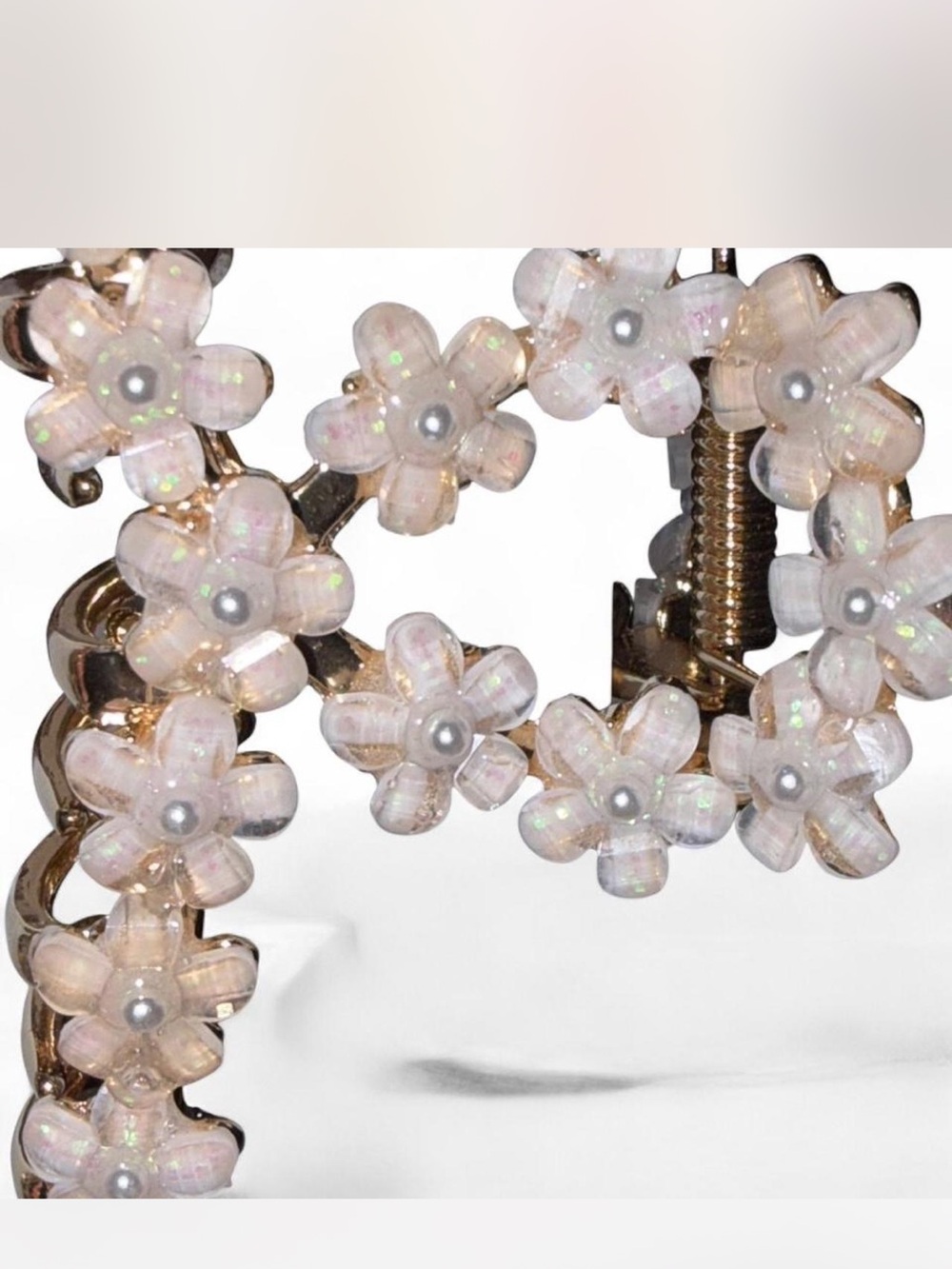 ✨ BRAND NEW SUNDAY STATE FLOWER CLAW CLIP SET ✨🌸 pink and ivory - Picture 3 of 5